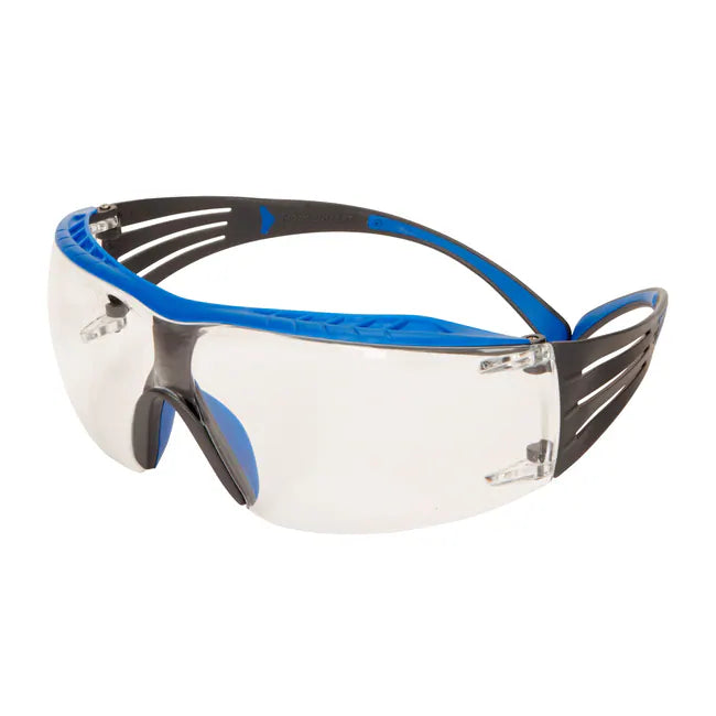 Lunettes 3M SecureFit 400X bleues avec verres transparents