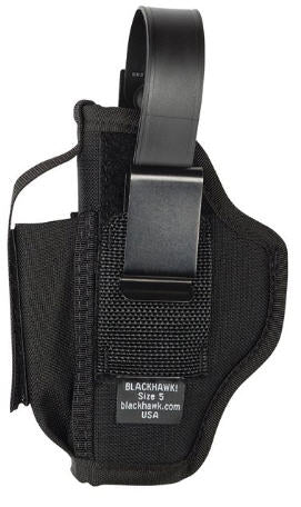 BlackHawk étui de pistolet Mulit-Use pour grandes voitures 3.75&quot; - 4.5&quot; nylon ambidextre noir