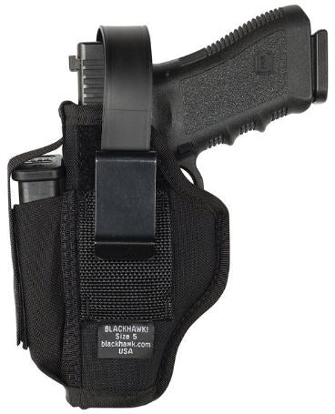 BlackHawk étui de pistolet Mulit-Use pour grandes voitures 3.75&quot; - 4.5&quot; nylon ambidextre noir