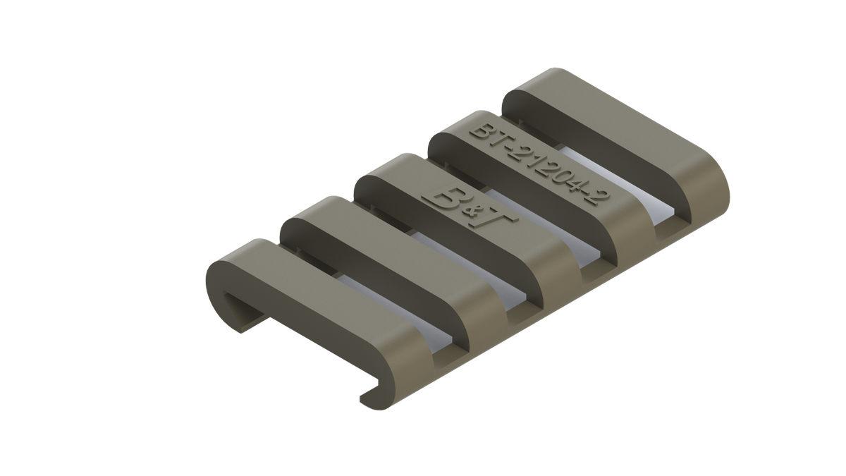B&T Rubber Rail Cover Skeleton 5-slot grün