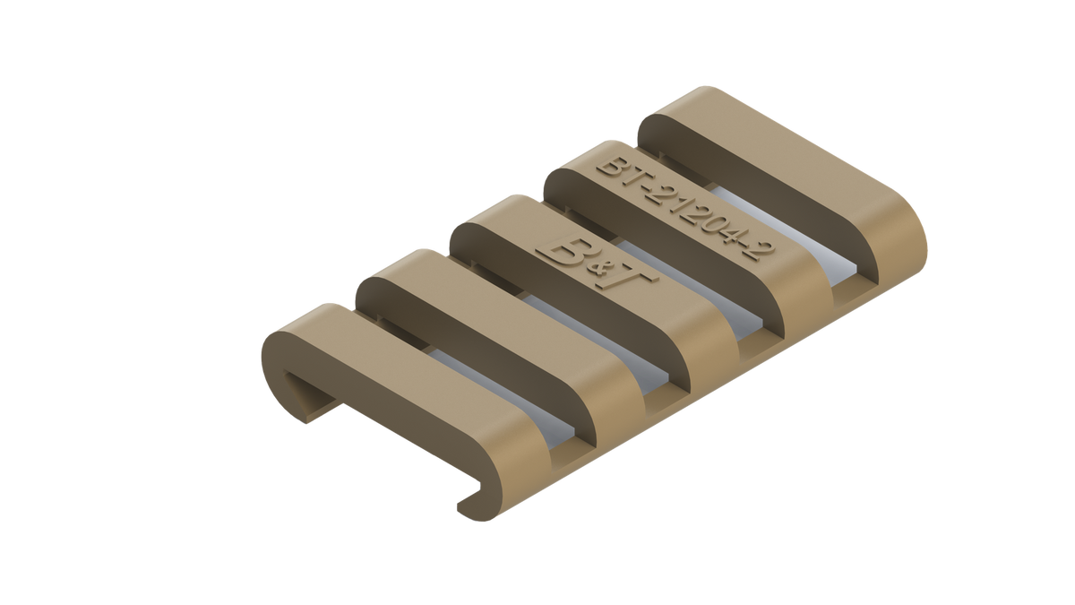 B&T Rubber Rail Cover Skeleton 5-slot sand