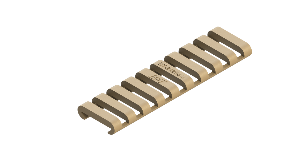 B&T Rubber Rail Cover Skeleton 10-Slot sand