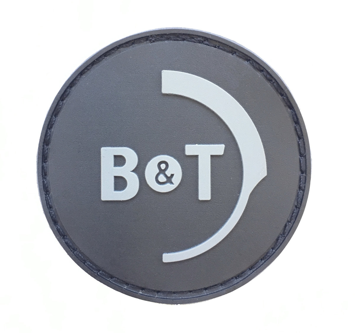 B&T Rubberpatch "Logo" schwarz/grau