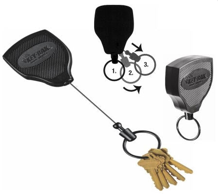 Key-Bak Schlüsselanhänger SUPER48 Heavy Duty mit Auszugsschnur und Gürtelclip