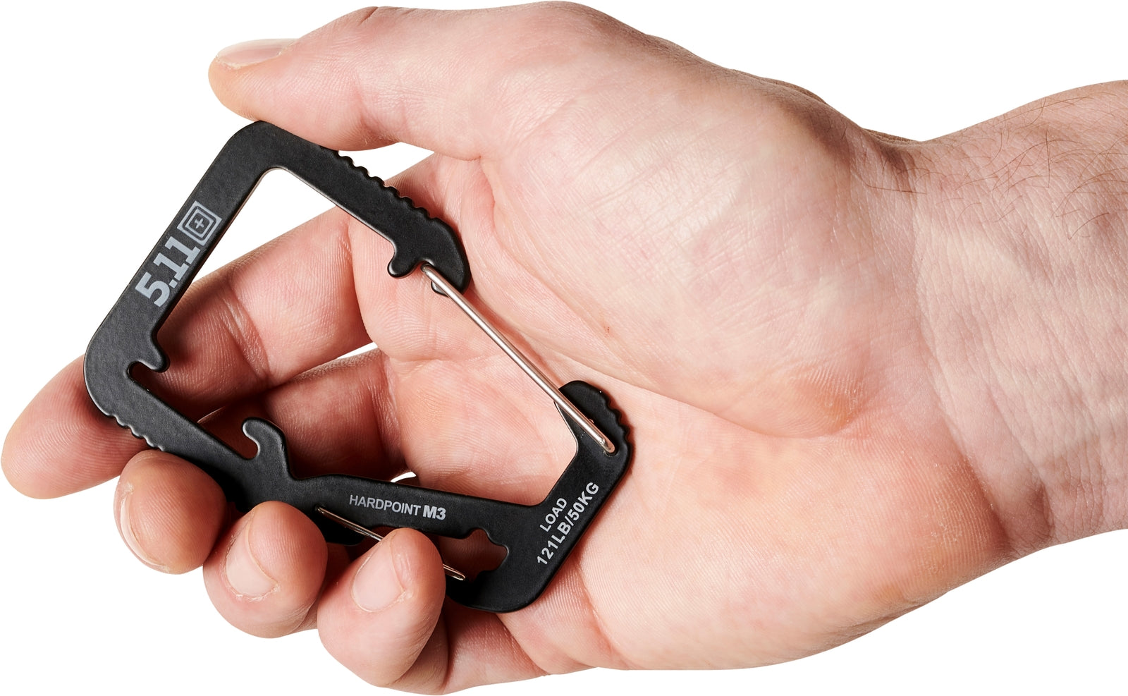 5.11 Tactical - Mousqueton Hardpoint M3 - Fixation Solide Sur Passants Molle Et Hexgrid - Acier Inoxydable - Bords Dentelés Pour Une Excellente Prise En Main - Coyote Kangaroo