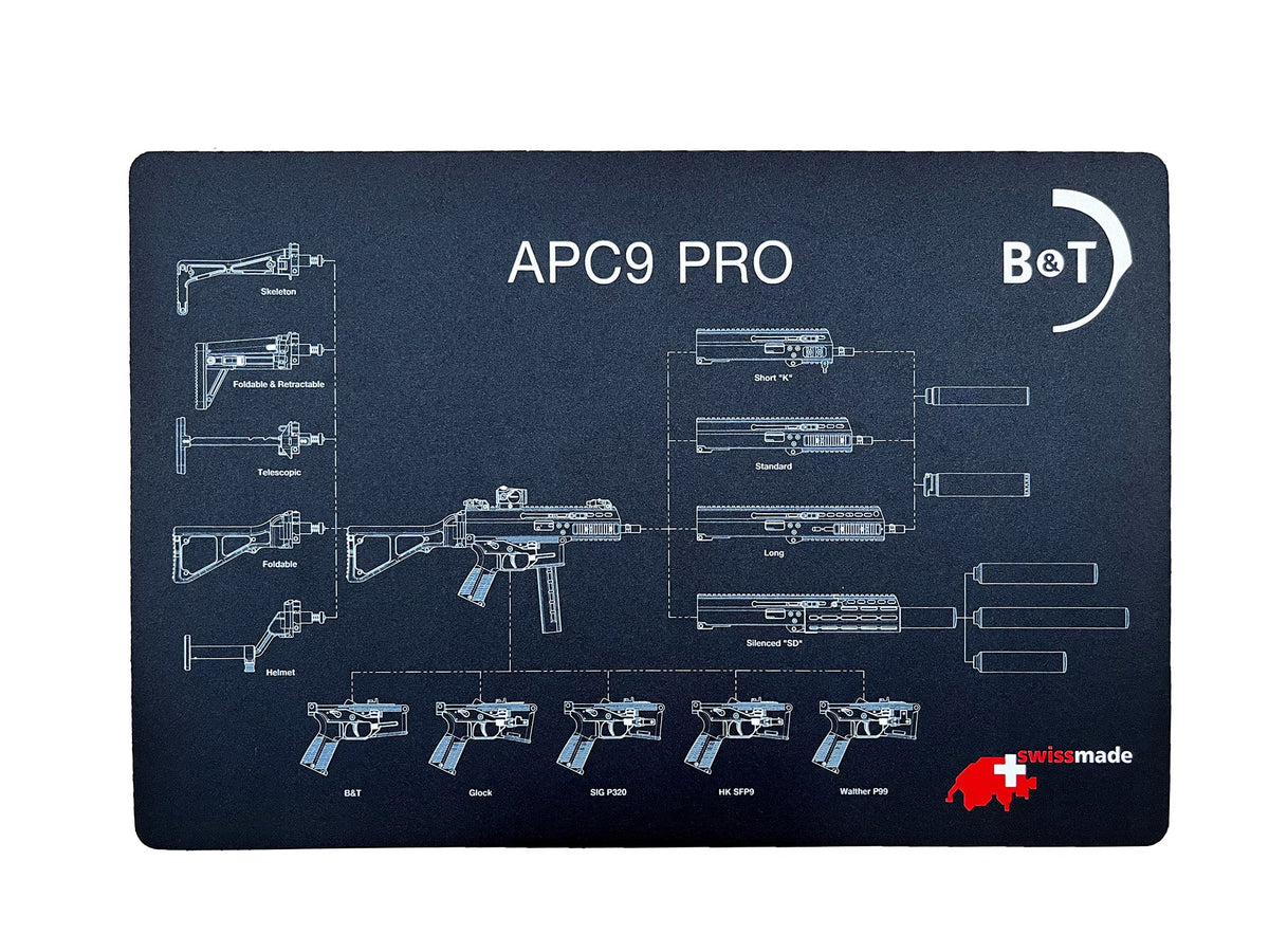 Tapis de démontage B&amp;T APC9 Pro 43 x 28 cm noir