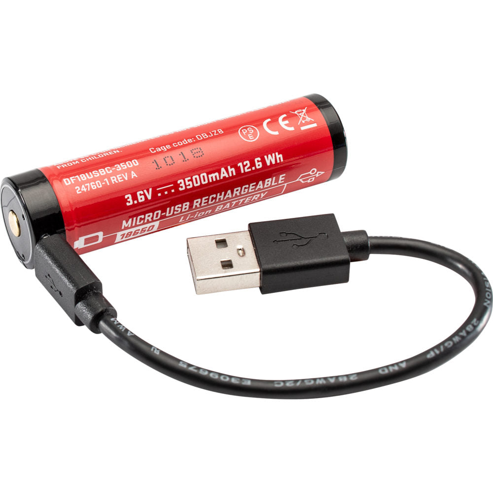 Sure Fire Batterie 18650 Lithium Ion 3.5Ah Micro-USB wiederaufladbar